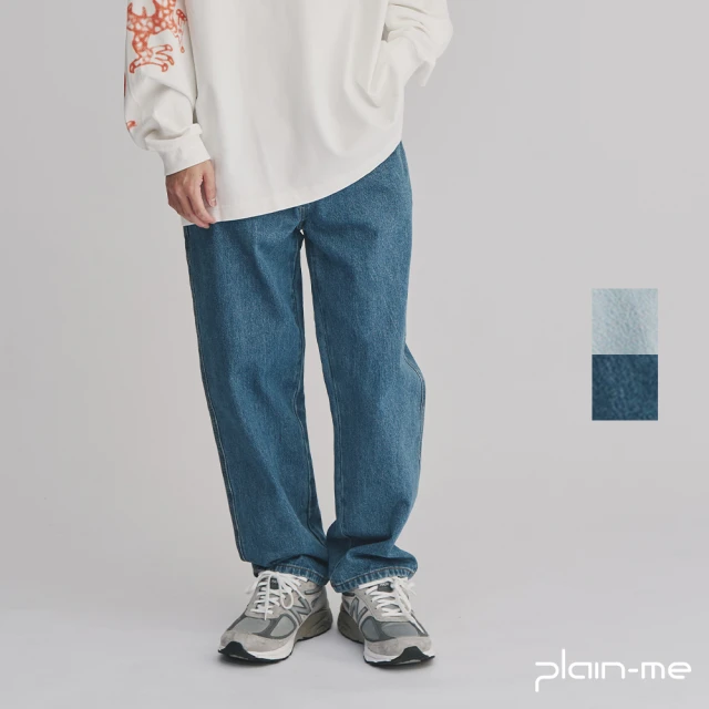 plain-me 龍年刺繡丹寧直筒長褲 PLN1806-242(男款/女款 共2色 長褲 牛仔褲 休閒長褲)