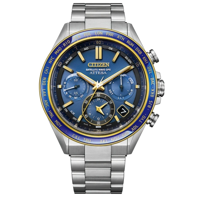 CITIZEN 星辰 GENT’S 限量 海王星 光動能鈦金屬GPS衛星對時錶(CC4054-68L)