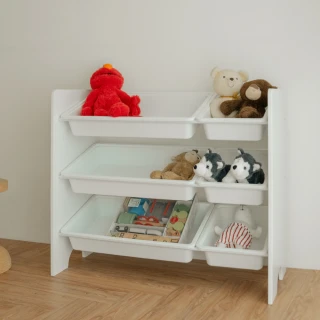 【ikloo 宜酷屋】純白組合玩具收納置物櫃(兒童玩具 收納架 分層 書櫃 書架 收納櫃 層架 置物櫃 置物架)