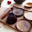 【Life shop】日式胡桃木托盤/小(日式廚具 木質廚具 原木托盤 餐盤)