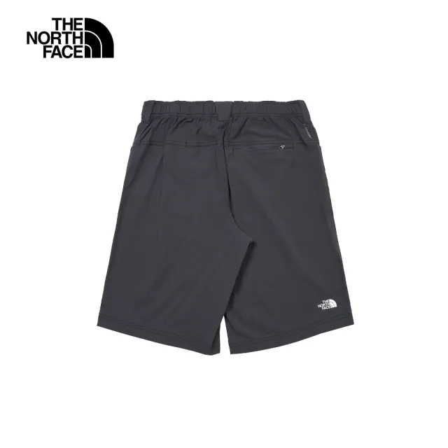 【The North Face 官方旗艦】北面男款深灰色吸濕排汗可調節腰帶舒適休閒短褲｜8AV60C5