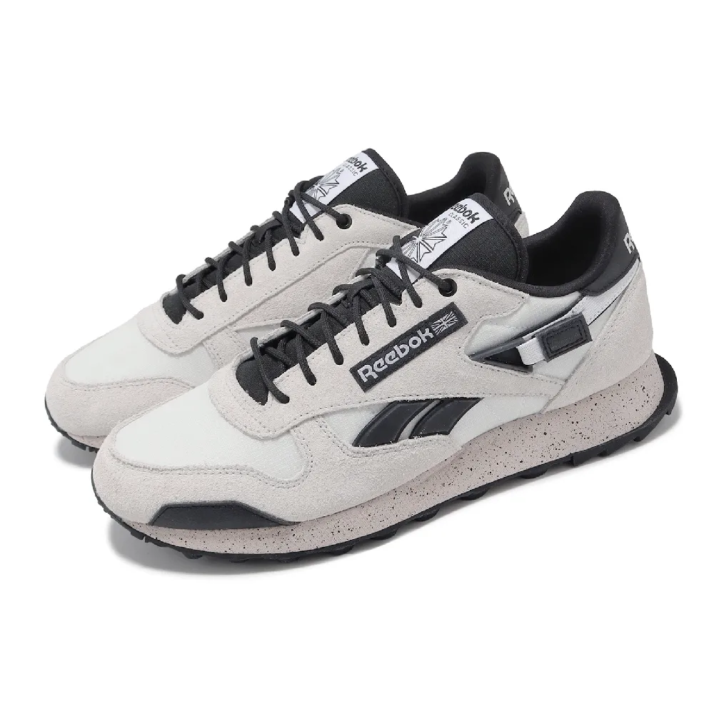 【REEBOK】休閒鞋 Classic Leather Winterized 男鞋 女鞋 米白黑 麂皮 復古 情侶鞋(100074286)