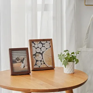 【LIFE SHOP 生活購物】實木相框 / 4x6 / 胡桃木(原木桌框 原木相框 桌框 相框 胡桃木相框)