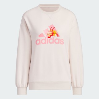 【adidas 愛迪達】運動上衣 圓領套頭衫 女上衣 龍年 CNY W DRGN YR SWT(JE6095)