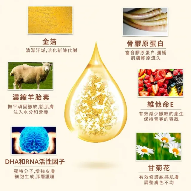 【Healthy care】抗衰老羊胎素金箔精華液 50ml(小金瓶)-澳洲原廠公司貨