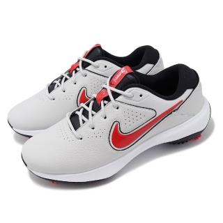 【NIKE GOLF】高爾夫球鞋 Victory Pro 3 Wide NN 男鞋 寬楦 灰 紅 防潑水 可拆釘 運動鞋(DX9028-002)