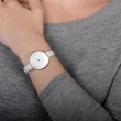 【OBAKU】采耀時刻晶鑽米蘭腕錶-金框白(V158LEGIRW)
