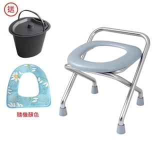【便盆椅】不銹鋼 無背摺疊款(耐用與美觀的不銹鋼馬桶##孕婦坐便器#老人移動馬桶#廁所椅凳子#老人座椅便器)