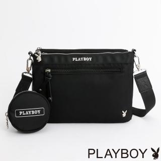 【PLAYBOY】三層斜揹包 Futura系列(黑色)