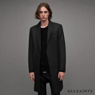 【ALLSAINTS】簡約紳士羊毛單排釦中長版大衣(4款任選)