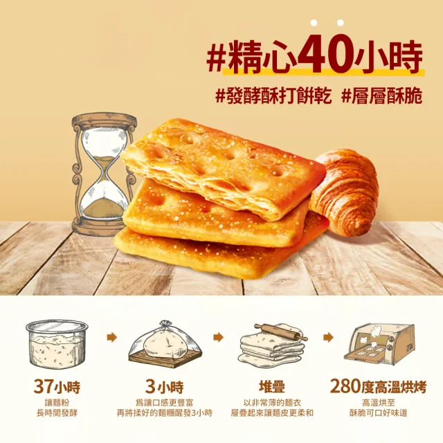 【好麗友】千層酥打餅乾-焦糖口味大包裝x3盒