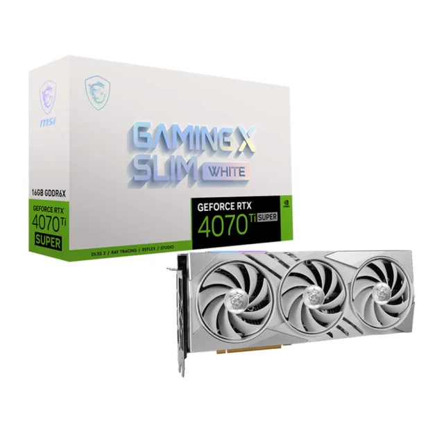 【MSI 微星】GeForce RTX 4070 Ti SUPER 16G GAMING X SLIM WHITE 顯示卡(白色版本)