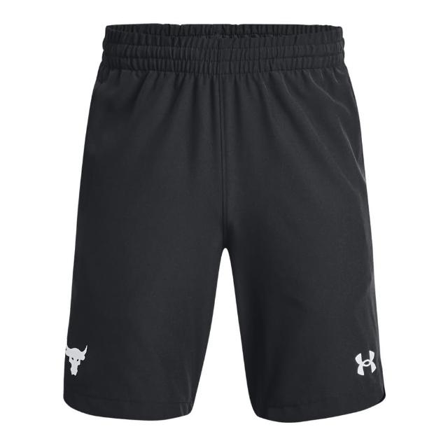 【UNDER ARMOUR】UA 男童 巨石強森系列 Woven 運動短褲_1370269-002(黑)