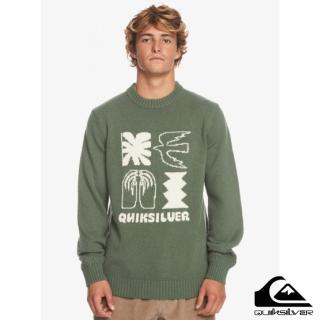 【Quiksilver】男款 男裝 長袖針織衫 針織衣 毛衣 上衣 DOWALLY(綠色)