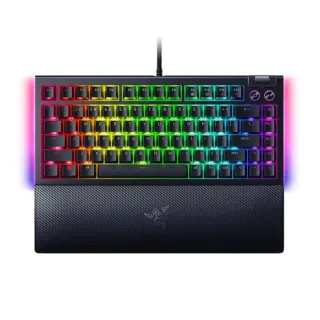 【Razer 雷蛇】BlackWidow V4 75% 黑寡婦蜘幻彩版有線電競鍵盤/英文(機械軸/觸感式)