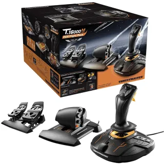 【Thrustmaster】圖馬斯特 T16000M FCS Hotas Flightpack 飛行搖桿 油門節流閥 飛行踏板 套裝(支援 PC)