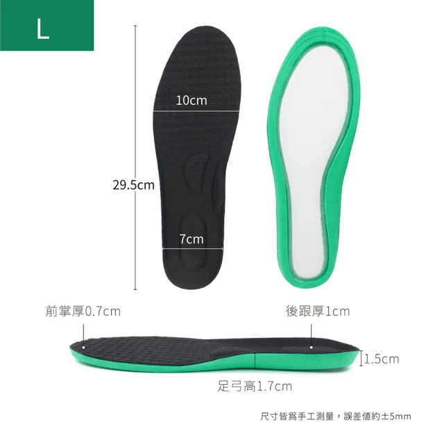 【糊塗鞋匠 優質鞋材】C219 二代Zoom全掌氣墊鞋墊(1雙)