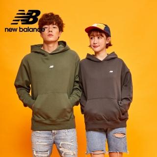 【NEW BALANCE】NB 羅紋拼接親膚連帽長袖上衣 AMT31502DON 男性 橄欖綠(亞版 版型正常)
