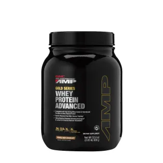 即期品【GNC 健安喜】Pro Performance AMP黃金系列高級乳清蛋白粉 2.05lb/罐(巧克力口味/效期至2025/02/21)