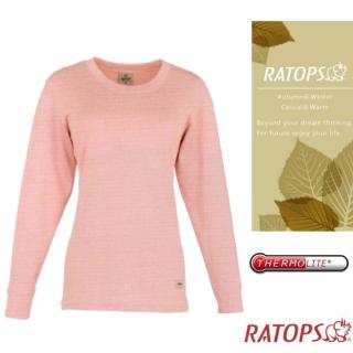 【RATOPS】女 Thermolite 保暖圓領內衣.衛生衣.長袖內衣.排汗內衣(DB5085 淺粉紅 V1)
