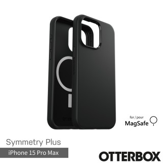 【OtterBox】iPhone 15 Pro Max 6.7吋 Symmetry Plus 炫彩幾何保護殼-黑(支援MagSafe)