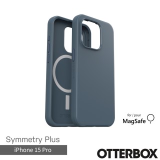 【OtterBox】iPhone 15 Pro 6.1吋 Symmetry Plus 炫彩幾何保護殼-藍(支援MagSafe)