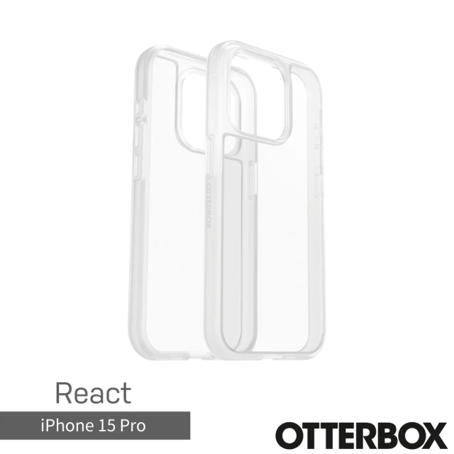 OtterBoxOtterBox iPhone 15 Pro 6.1吋 React 輕透防摔殼(透明)