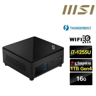 【MSI 微星】Cubi5 12M i7十核{龍魂遊俠} 迷你電腦(i7-1255U/16G/1TB M.2)