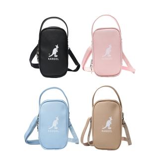 【KANGOL】斜側方包小容量手提肩背二層主袋進口防水防刮皮革材質