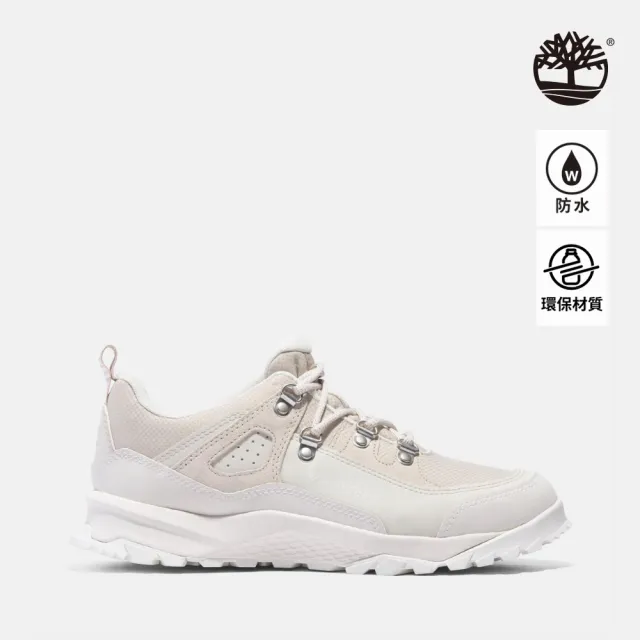 【Timberland】女款白色低筒防水健行鞋(A6488EM1)