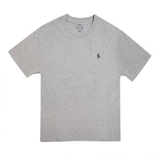 【RALPH LAUREN】RL POLO 經典刺繡小馬素面短袖T恤 上衣-青年款-灰色(平輸品/短T)