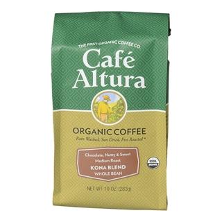【CAFE ALTURA】CAFE ALTURA有機Kona Blend咖啡豆283gx1(夏威夷可納豆與墨西哥豆完美結合)