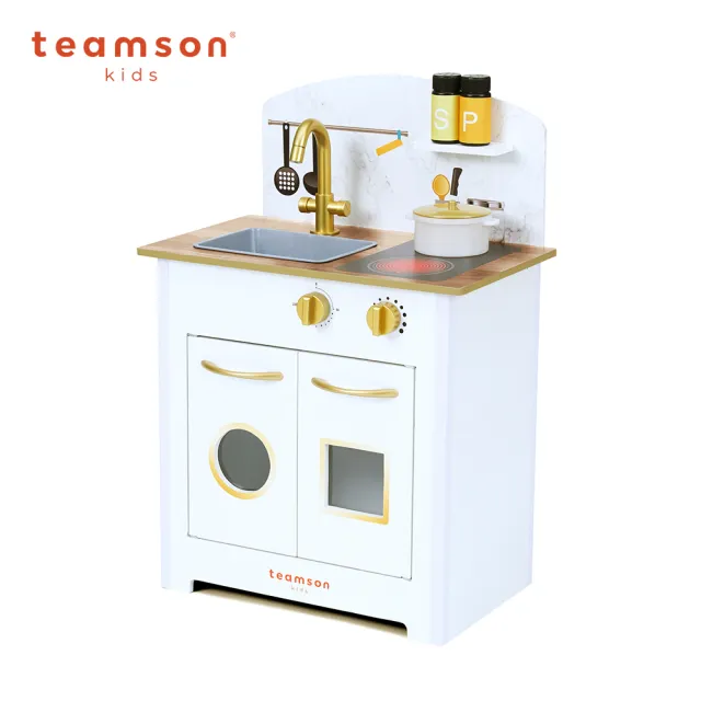 【Teamson】小廚師波爾多木製廚房玩具(四色可選)