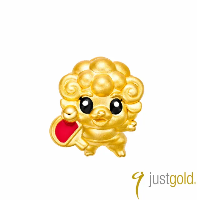 【Just Gold 鎮金店】躍動生肖 黃金串珠(羊-乒乓球)