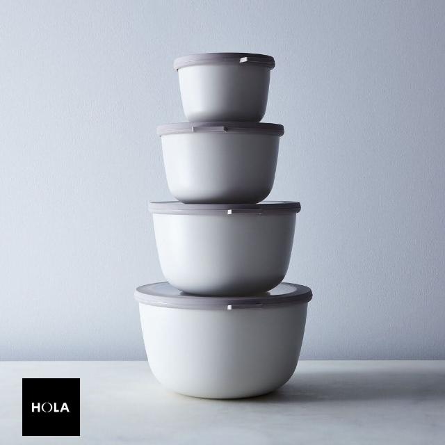【HOLA】荷蘭 Mepal 圓形密封保鮮盒750ml-白