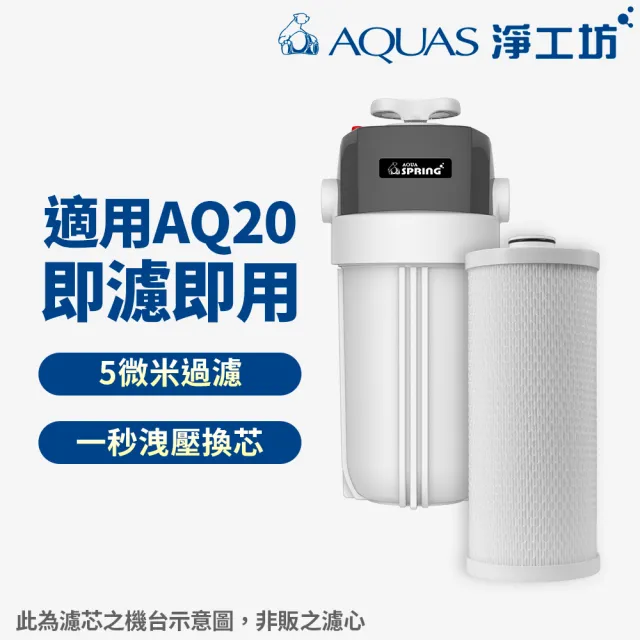【AQUAS 淨工坊】AQ20C碳纖維複合式濾芯-2入特惠組(AQ20全戶除氯過濾器專用)