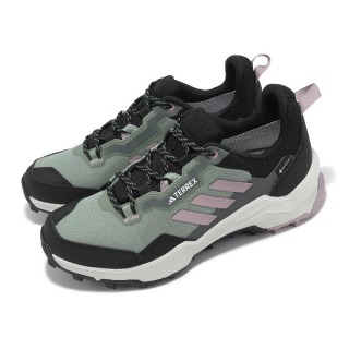 【adidas 愛迪達】TERREX AX4 GTX W 女款 GORE-TEX 多功能 防潑水 登山越野鞋 綠黑白(IE2576)