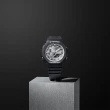 【CASIO 卡西歐】G-SHOCK 八角防護構造雙顯手錶-冷酷黑銀 畢業 禮物(GA-2100SB-1A)