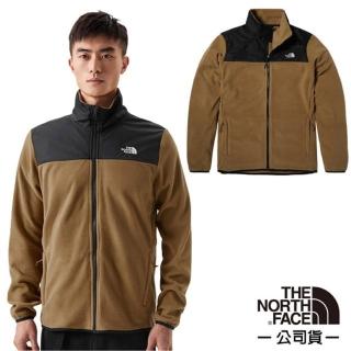 【The North Face】男 TKA 100 輕柔刷毛抓絨保暖外套夾克/領口防護片(49AE-173 棕 N)