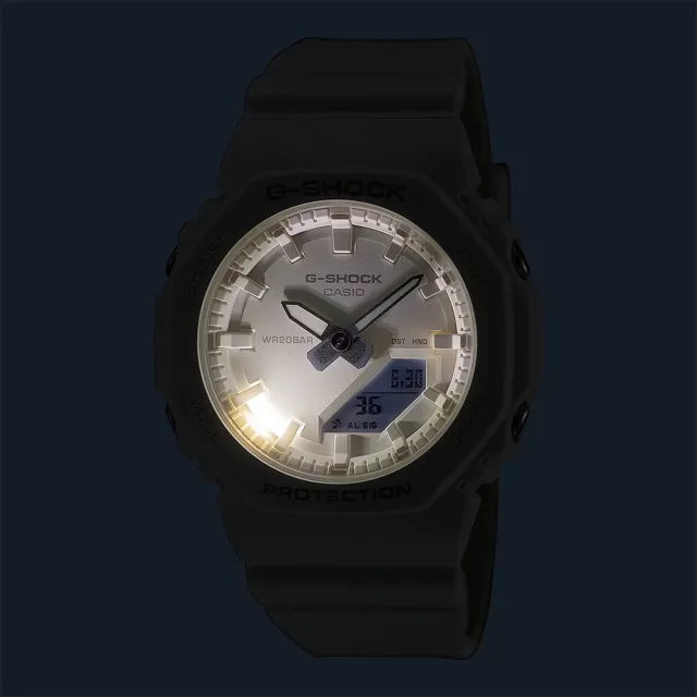 【CASIO 卡西歐】G-SHOCK X ITZY 單色美學 八角女錶 開學(GMA-P2100-7A)