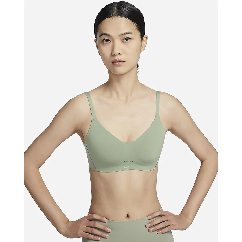 【NIKE 耐吉】Dri-FIT  運動內衣 低強度支撐 訓練 AS W NK ALATE MINIMALIST BRA 女款 綠(DM0527386)