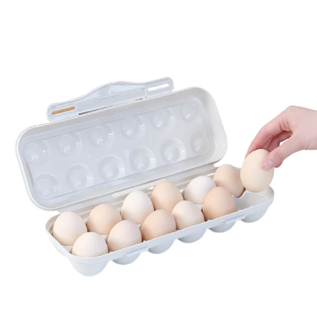 【鹿の良品】雞蛋收納盒 保鮮盒(12格雞蛋盒 廚房 雞蛋放置盒 雞蛋保護盒 蛋盒)
