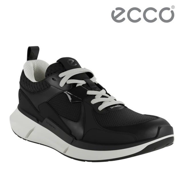 eccoecco BIOM 2.2 W 健步戶外織物皮革休閒運動鞋 女鞋(黑色 83077351094)