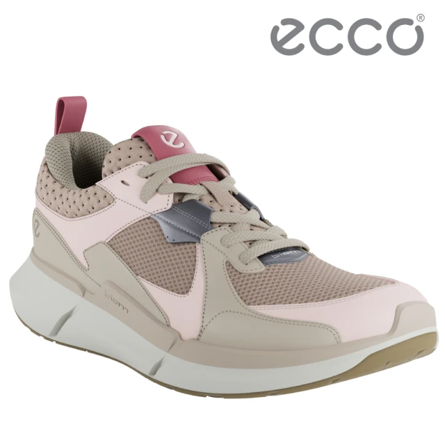 eccoecco BIOM 2.2 W 健步戶外織物皮革休閒運動鞋 女鞋(柔粉色/石灰色/裸粉色 83077360942)
