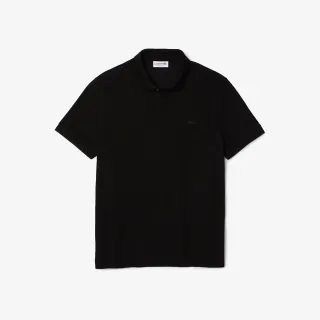 【LACOSTE】男裝-經典巴黎商務短袖Polo衫(黑色)