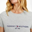 【Tommy Hilfiger】Tommy Hilfiger 女款經典針織刺繡LOGO 純棉 圓領 短袖T恤(百搭情侶款)