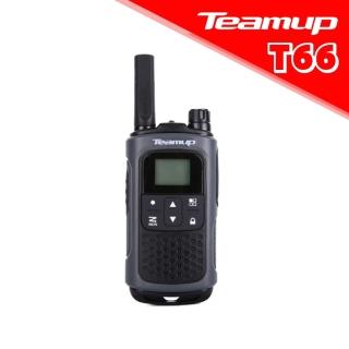 【Teamup 天能達】T66 FRS無線電對講機 兩色可選(FRS免執照 語音報頻 監聽模式 LED手電筒 工地使用)