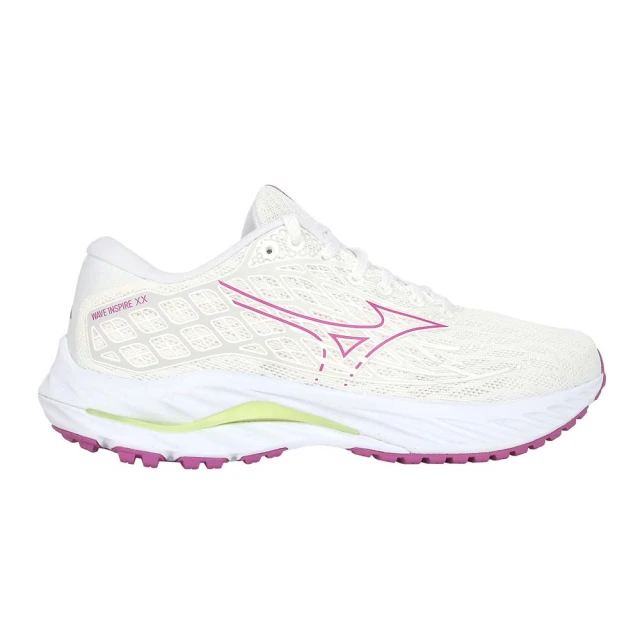 MIZUNO 美津濃 WAVE INSPIRE 20 SW 女慢跑鞋-4E-超寬楦 白紫淺綠(J1GD244624)