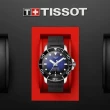 【TISSOT 天梭 官方授權】SEASTAR 1000 海洋之星 300米陶瓷圈潛水機械腕錶 母親節 禮物(T1204071704100)