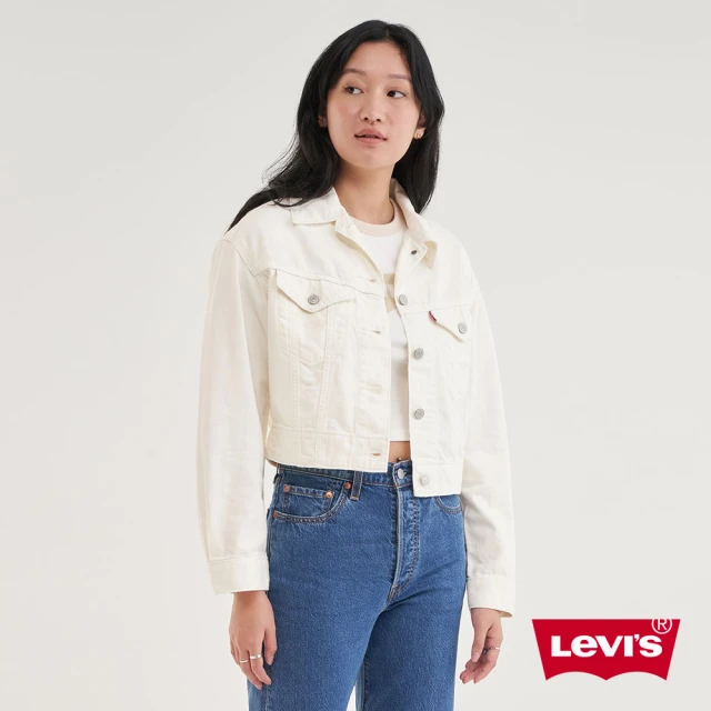 LEVIS 女款 輕磅牛仔外套 / 輕磅丹寧 / 牛奶白 人氣新品 A7439-0002